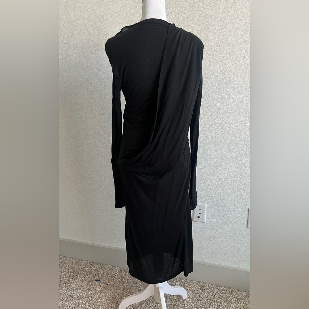 Ann Demeulemeester Black Wool blend Long Sleeve Dress - Picture 9 of 15